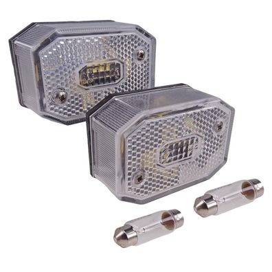 2 x Aspöck Positionssleuchte Flexipoint 1 weiß 21-6512-007 inkl. Leuchtmittel