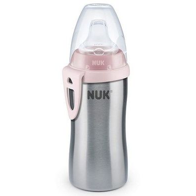 NUK Active Cup Trinklernflasche auslaufsicher hochwertiger Edelstahl 215ml 12 + M