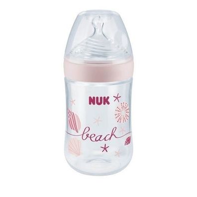 NUK Nature Sense Babyflasche Silikon-Trinksauger, Größe M, 260ml