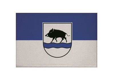 Aufnäher Eberbach (Baden) Flagge Patch 9 x 6 cm