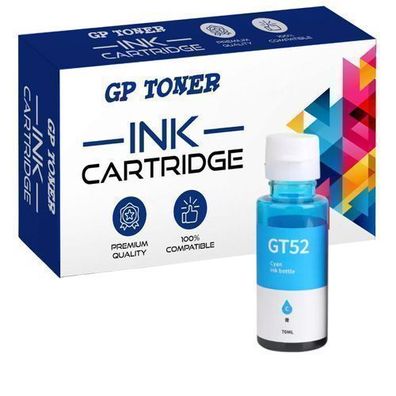 TINTE GT52 Refill für HP Deskjet 5810 5820 Smart Tank 615 530 519 516 Cyan