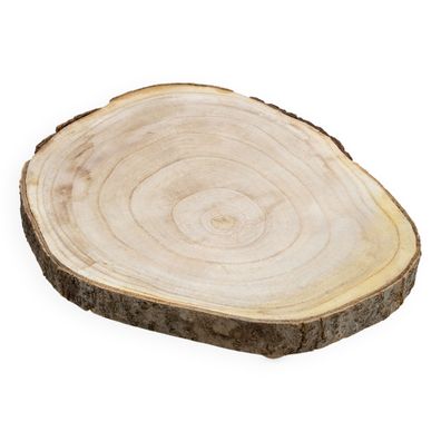 Holz Baumscheibe Pflanzen Hocker - 33 cm - Tisch Deko Teller Blumen Ständer