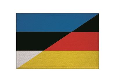 Aufnäher Estland-Deutschland Flagge Patch 9 x 6 cm
