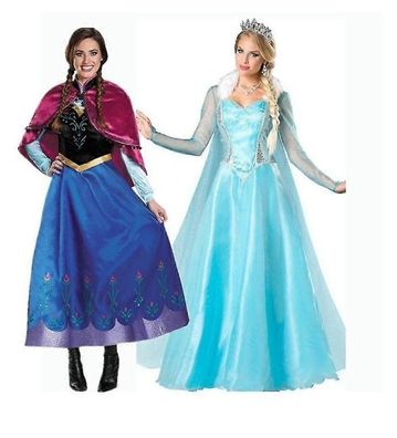 Prinzessin Anna und Elsa Kostüm für Erwachsene, Weihnachtskostüm, Kostüm-Outfit