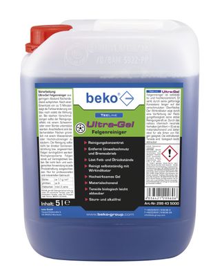 Beko TecLine Ultra-Gel Felgenreiniger 5 L Kanister