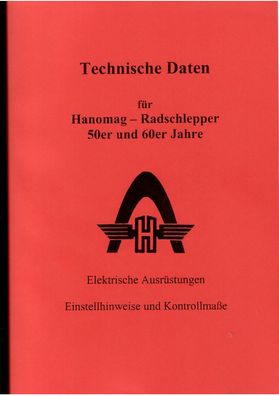 Technische Daten für Hanomag Radschlepper 50er & 60er Jahre, R 12, C 112, R 18, C 218