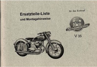 Ersatzteilliste & Montagehinweise Victoria Bergmeister V 35, Motorrad, Oldtimer