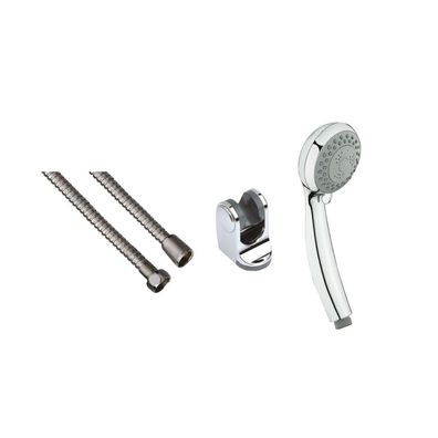 Aloni Handbrausegarnitur komplett mit Halter und Brauseschlauch Chrom