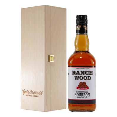 Ranch Wood Kentucky Bourbon Whiskey mit Geschenk-Holzkiste