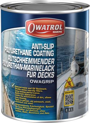 Owatrol Owagrip - Rutschhemmender Deckslack, Extrem lange Wirksamkeit