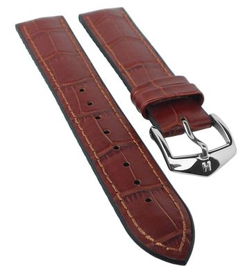 HIRSCH Performance L | Uhrenarmband Alligatorprägung Braun 31009S