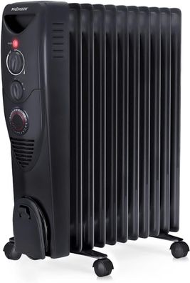 Pro Breeze 2500W ßlradiator Elektro Heizkörper Zeitschaltuhr 3 Heizstufen