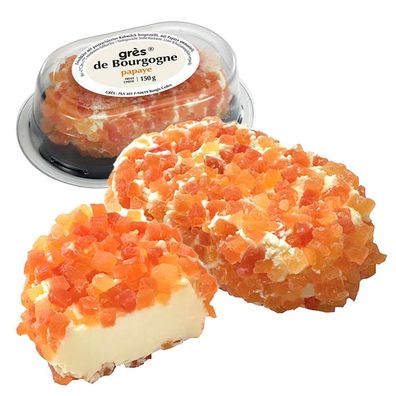 Frischkäse Grès de Bourgogne mit Papaya