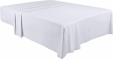 Utopia Bedding - Bettlaken ohne Gummizug - Betttuch 270 x 290 cm - Laken fér