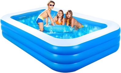 Galaxyer Aufblasbares Planschbecken 205 ß 125 ß 50 cm, Family Pool fér Kinder