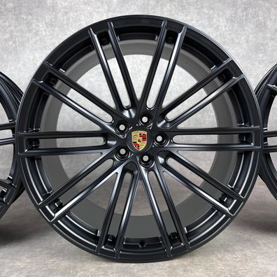 Porsche Macan II Felgen 21" Original Turbo IV Rad Sommerräder GTS Schwarz NEUW