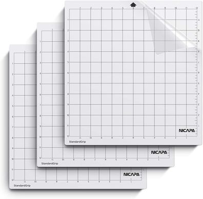 NICAPA Schneidematte Silhouette Cameo 4/3/2/1 Standardgriff 12x12 Zoll 3er-Pack