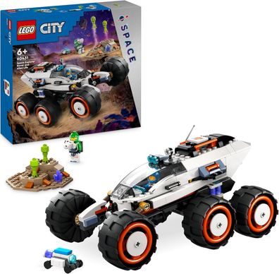 LEGO City Weltraum-Rover mit Außerirdischen, Auto-Set mit Roboter- und