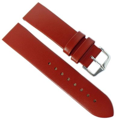 HIRSCH Uhrenarmband | Leder > Seidenglanz > rot | Wild Calf L