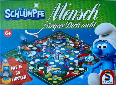 Mensch ärgere dich nicht Die Schlümpfe Schmidt Brettspiel Familienspiel 49455