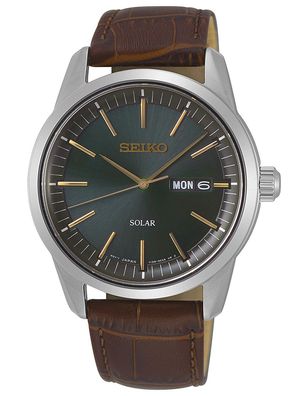 Seiko Herrenuhr Solar Braun/Grün SNE529P1