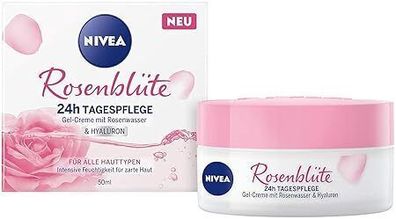 NIVEA Rosenbléte 24h Tagespflege Gesichtspflege Rosenwasser Gel-Creme 50 ml