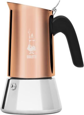 Bialetti 0007284 New Venus Kaffeemaschine 4 Tassen Edelstahl Bronze-Design