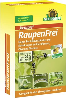 Neudorff 587875 Xentari RaupenFrei Draußen Bekämpft Buchsbaumzénsler Schadraupen