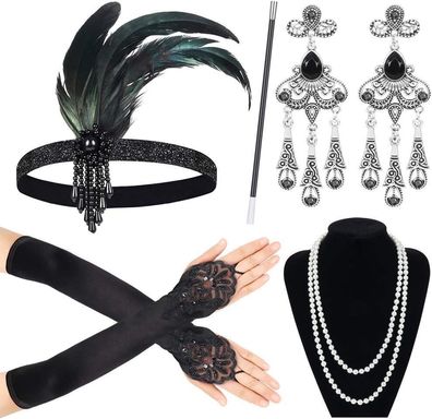 Sinoeem 1920S Kostém Damen Flapper Accessoires Set 20Er Jahre Halloween Kostémzu