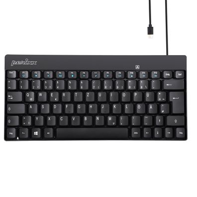 Perixx Periboard-422 DE, Mini USB-C Tastatur kabelgebunden, schwarz