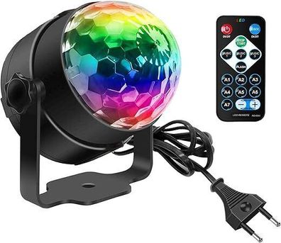 Discokugel Sebruanc Disco Lights LED Musikgesteuert DJ Party licht 360Â° schwarz