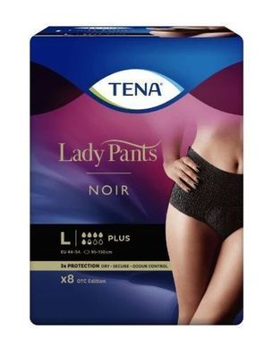 Tena Lady Pants Plus Noir L OTC Edition, 8 Stück