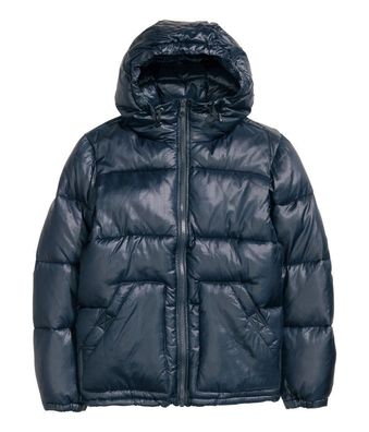 H&M Wattierte Herren Jacke aus Nylon Gr. S, M, L dunkelblau 59,99 € NEU
