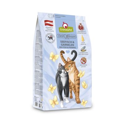 GranataPet Katzen Trockenfutter Alleinfutter DeliCatessen Seefisch & Garnelen