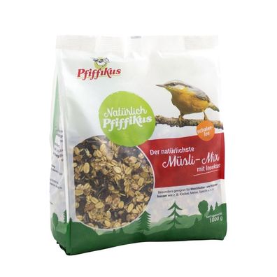 Pfiffikus Wildvogelfutter Vogelfutter Gartenvogelfutter Müsli-Mix mit Insekten 10kg