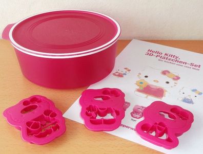 Tupperware® * * Quadro Runde 1,5 l + Hello Kitty 3D-Plätzchenausstecher (3) * * Neu