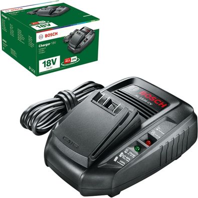 Bosch Schnellladegerät AL 1830 CV (ohne Akku, 18 Volt System, kompatibel 18V)