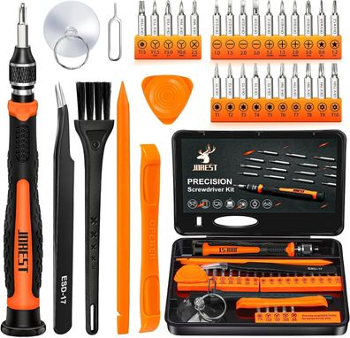 JOREST 33-tlg. Feinmechaniker Schraubendreher Set, Mini Werkzeug Kit mit Torx T1