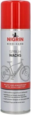 NIGRIN Bike-Care Spréhwachs, Fahrradwachs, 300 ml Spréhdose, bringt Hochglanz