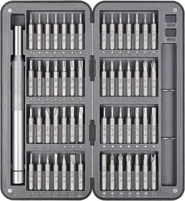 Vcelink 56-tlg. Feinmechaniker Schraubendreher Set, S2 Mini Schraubenzieher Set