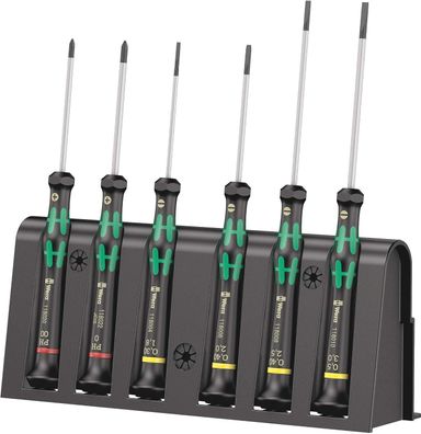 Wera Elektroniker-Schraubendreher-Satz 2035/6 A + Rack, 6-teilig, 05118150001