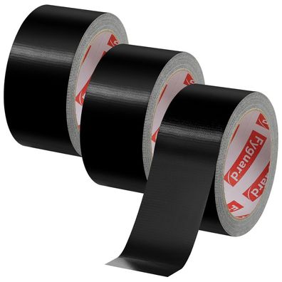 Fyguard 3 Rolle Panzertape, 48mm x 18m Panzerband Schwarz Wasserdicht, Band