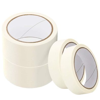 4 Rollen Abdeckband (24 mm x 20 m, 50 mm x 20 m) Easy-Peel Klebeband für DIY