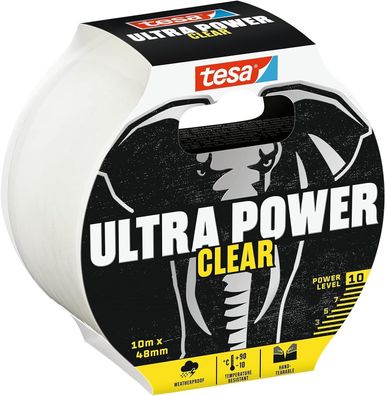 Tesa Ultra Power Clear Repairing Tape Transparentes Reparaturband (10 m x 48 mm)