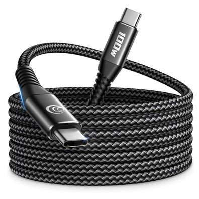USB C Kabel 3M 100W PD 5A Schnellladekabel USB C auf USB C Kabel Lang Nylon