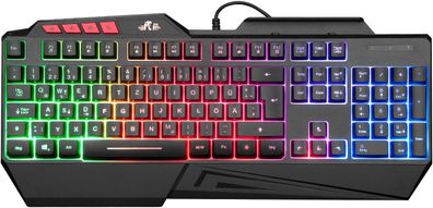 Rii Gaming Tastatur USB Regenbogen beleuchtete Tastatur, 19 Anti-Ghosting