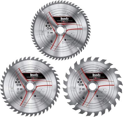 Kwb by Einhell Kreissägeblatt-Satz 3-tlg. 250x30 mm Stat. Sägen-Zubehör