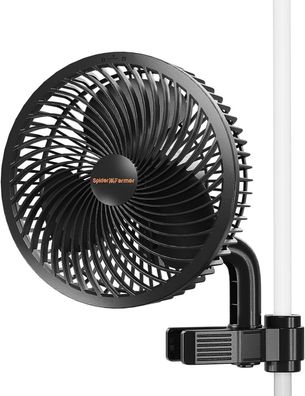 Spider Farmer 1x Grow Ventilator mit Clip, 10-Geschwindigkeiten, EC-Motor, IP-44