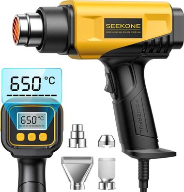 Seekone 2000W Heißluftpistole mit LCD-Digitalanzeige 50â?? - 650â??, ßberlastschutz