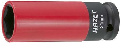 HAZET Radmutterneinsatz "903SLG" 1/2", 6-kant, lan 21 mm, rot